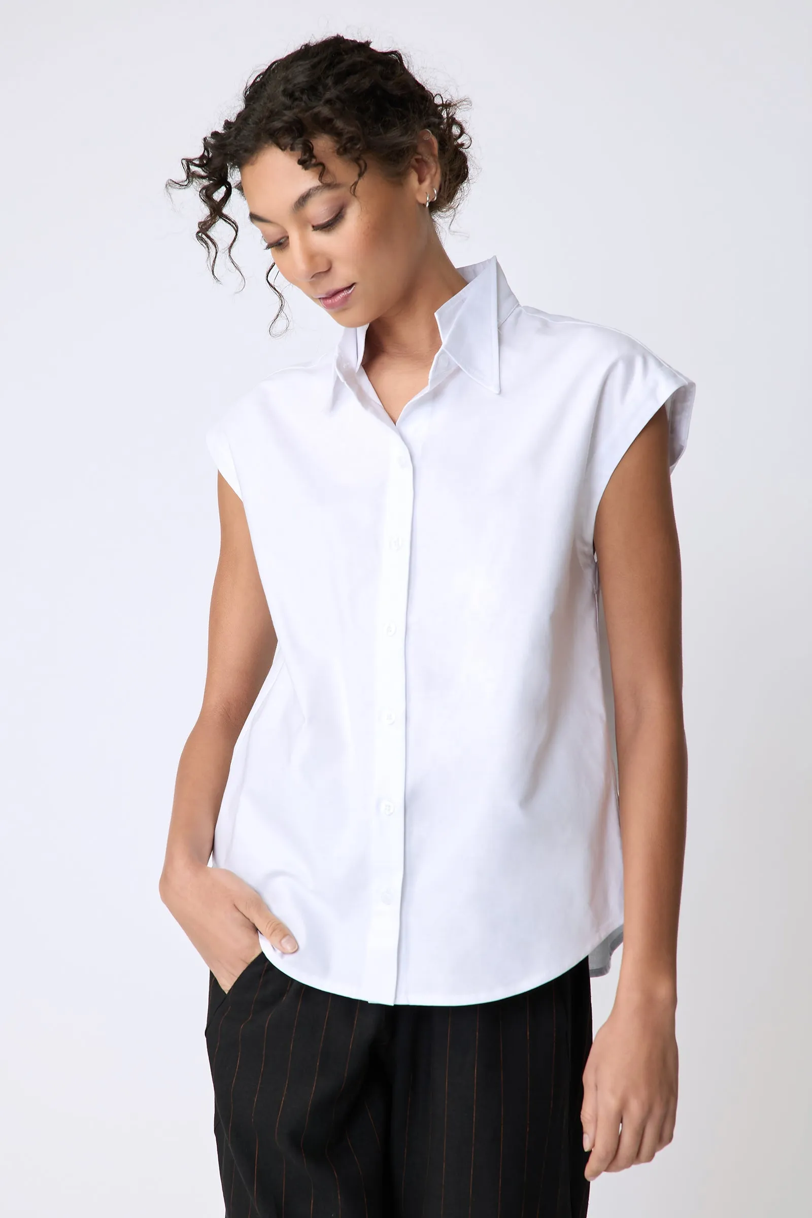 Candice DC Shirt in White Oxford