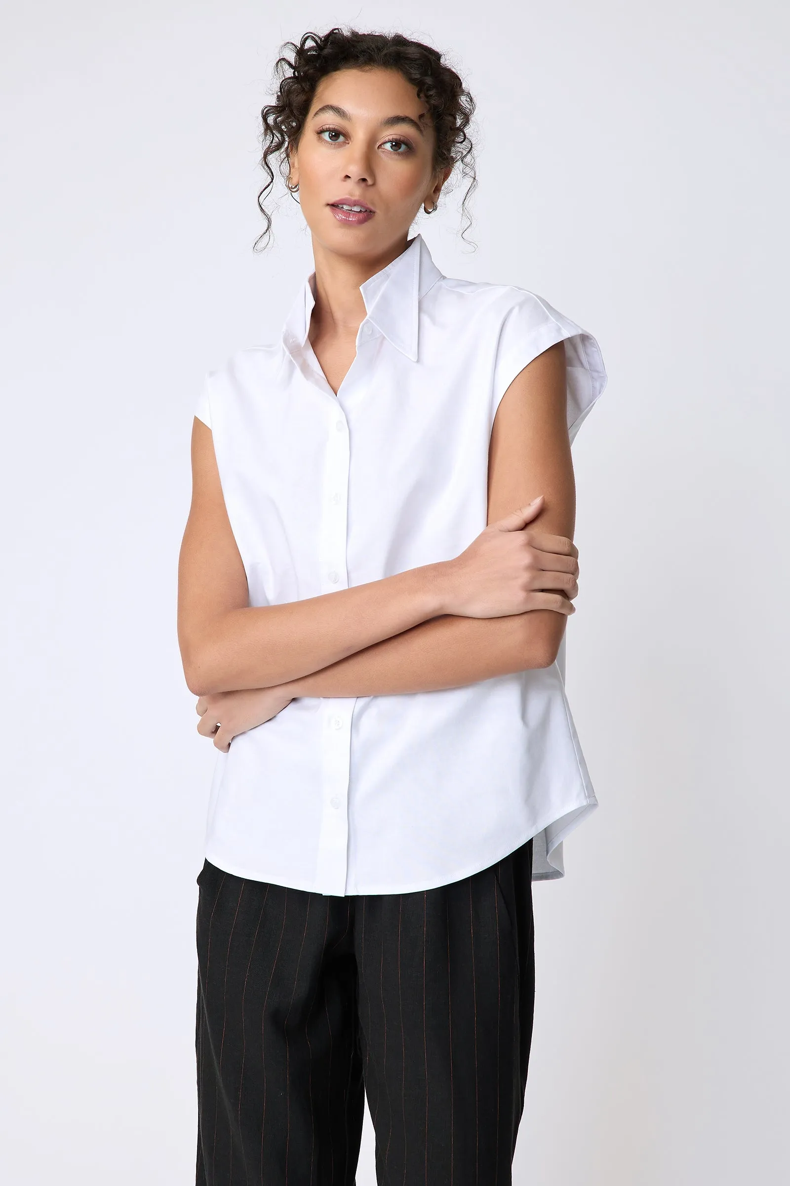 Candice DC Shirt in White Oxford