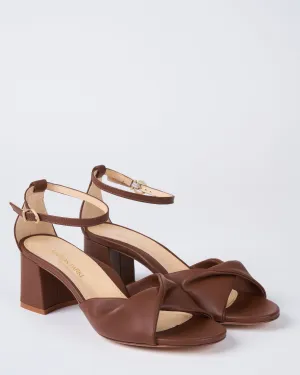 carrie 60 block heel sandal - caramel