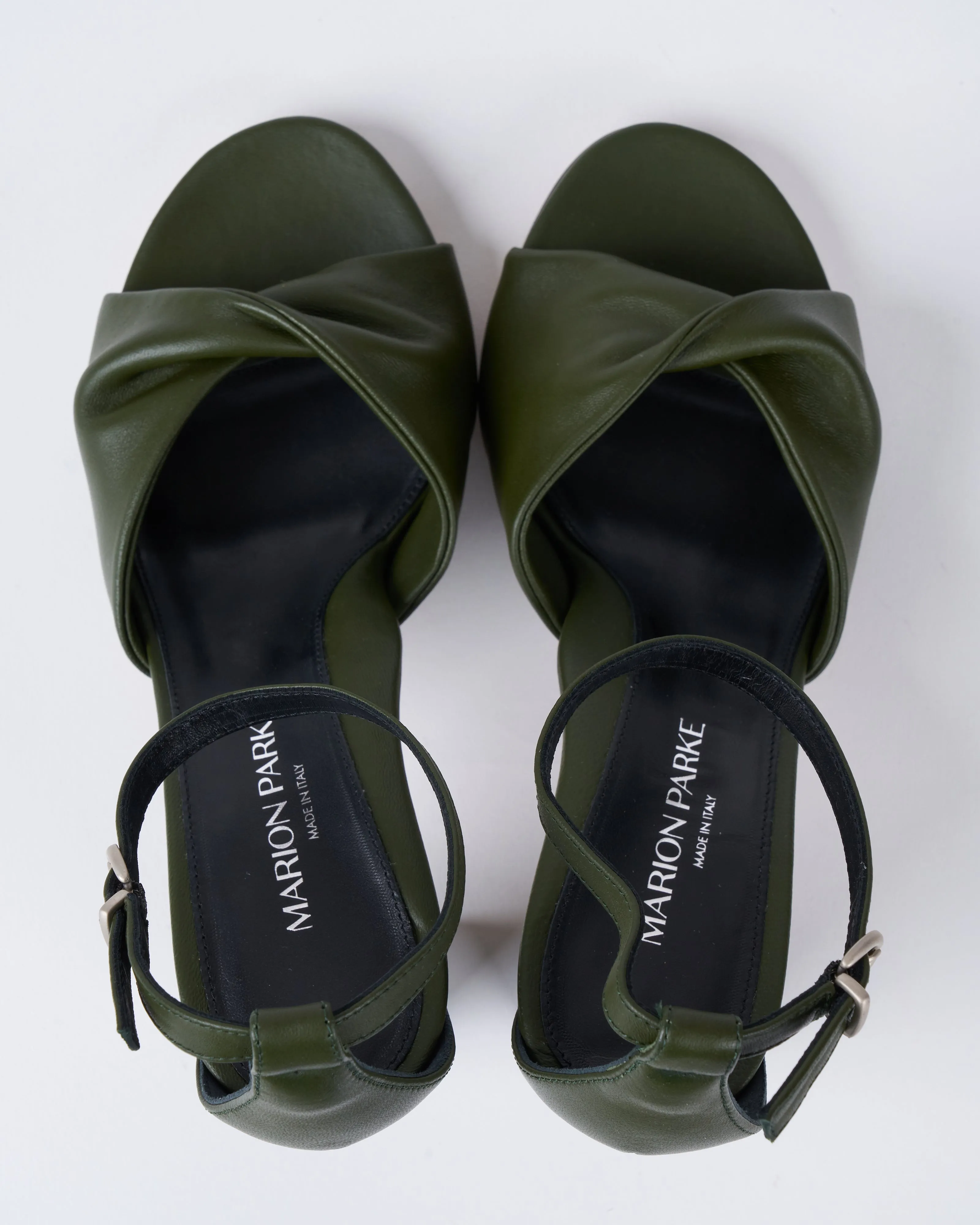 carrie 85 block heel sandal - moss