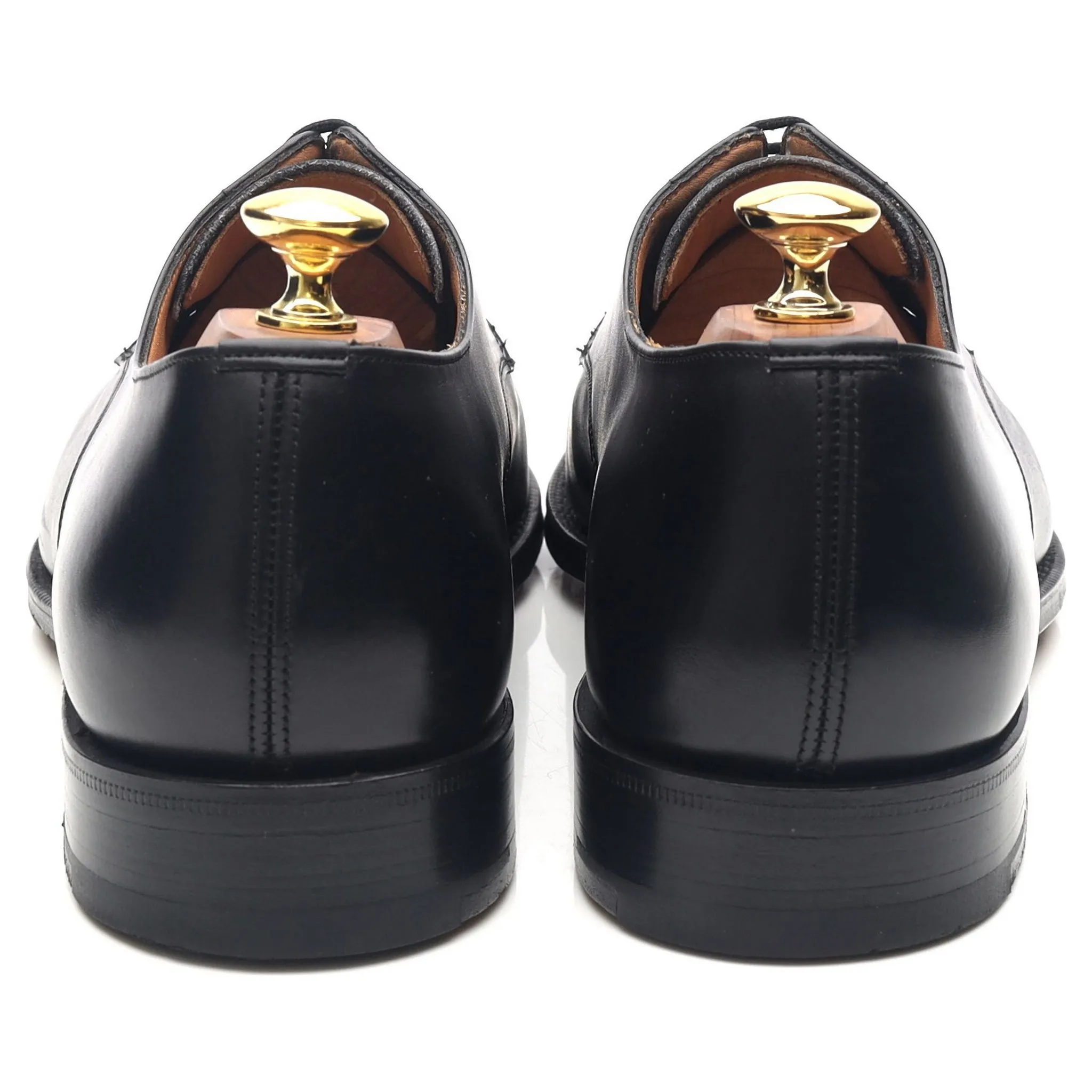 'Cartmel' Black Leather Cap Toe Derby UK 8.5 F