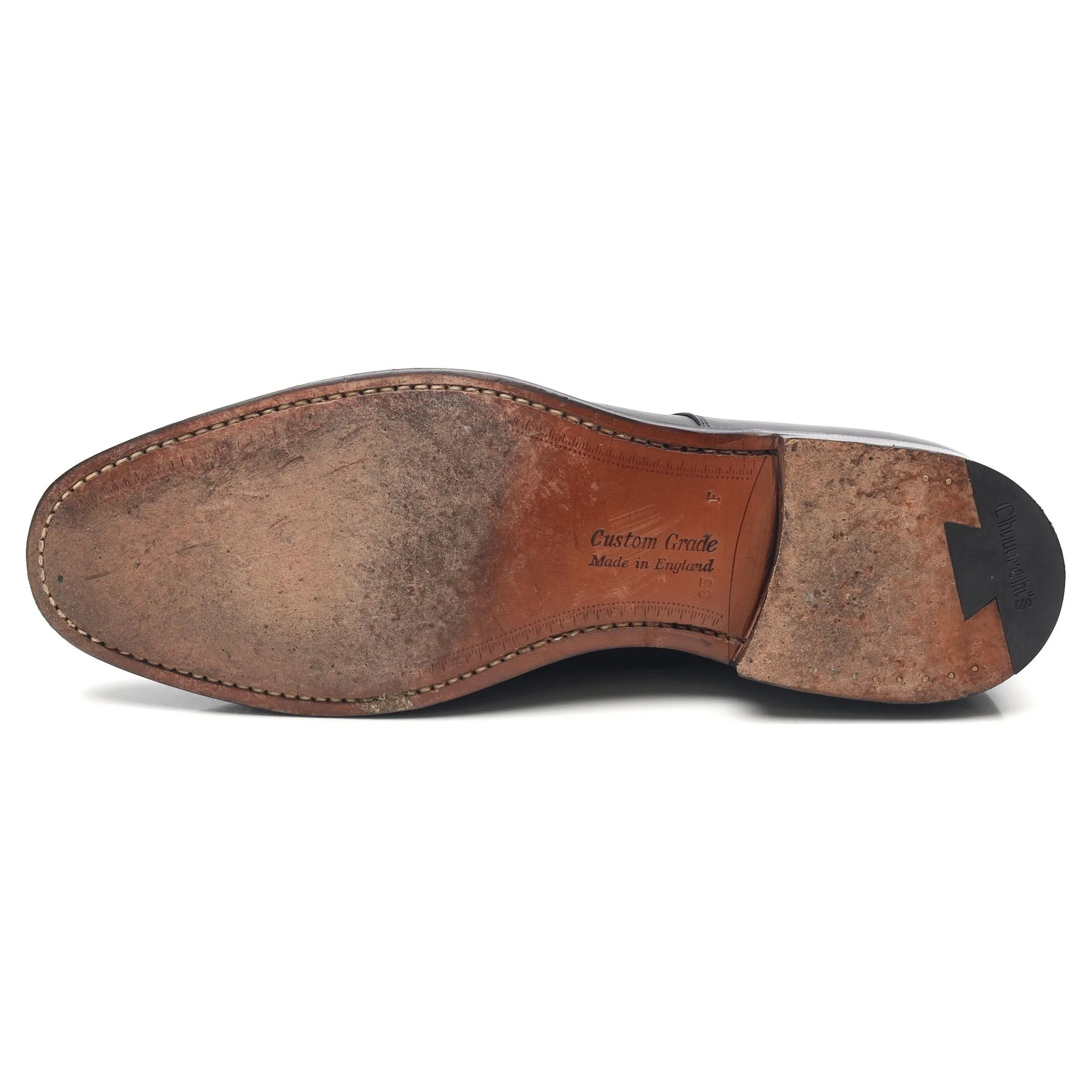 'Cartmel' Black Leather Cap Toe Derby UK 8.5 F