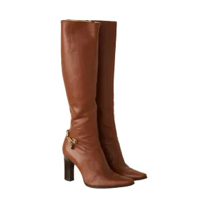 Celine Brown Leather Chain Boots