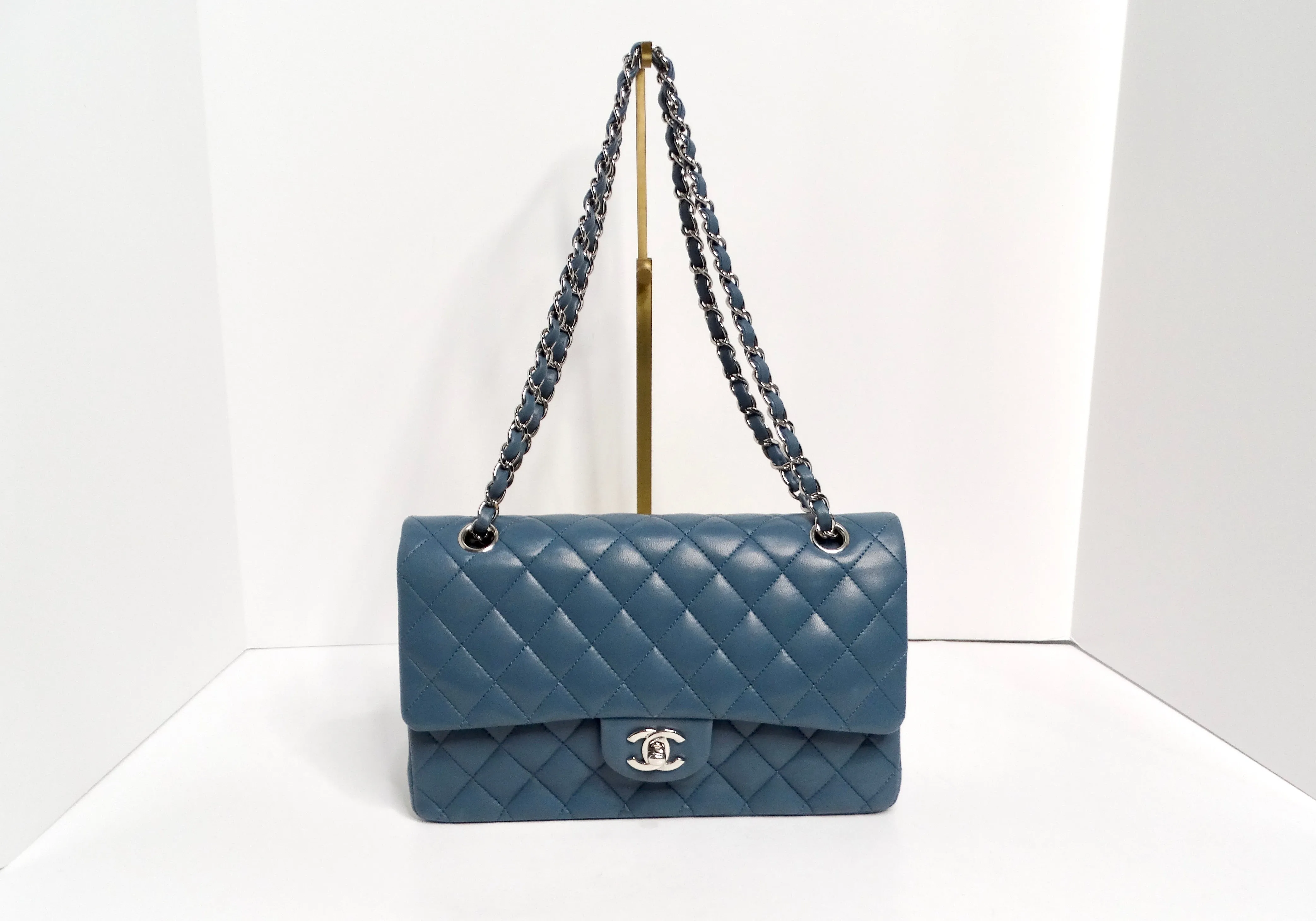 Chanel 2012-13 Medium Lambskin Classic Double-Flap Bag With Silver Hardware