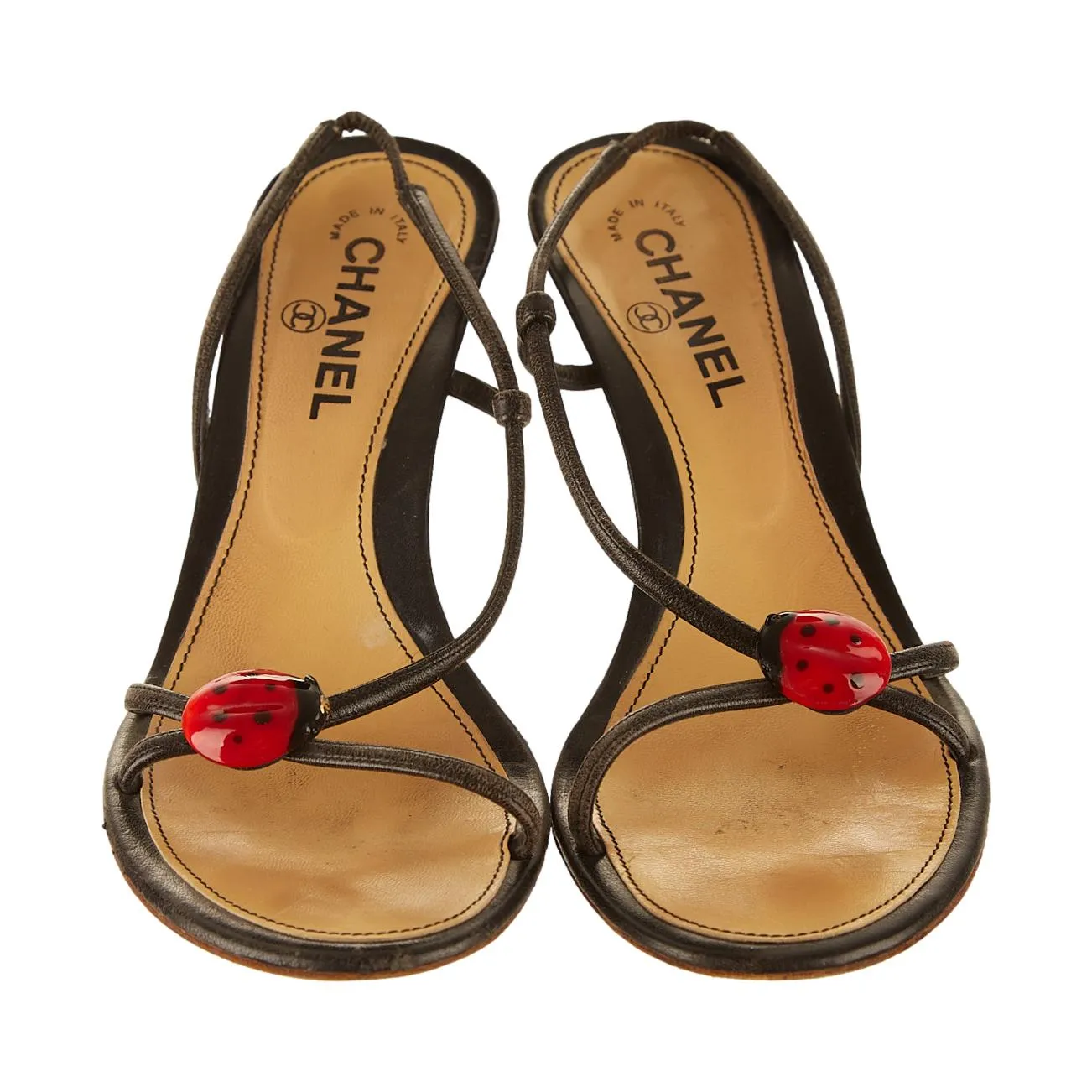 Chanel Black Lady Bug Heels