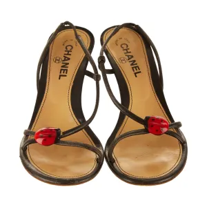 Chanel Black Lady Bug Heels