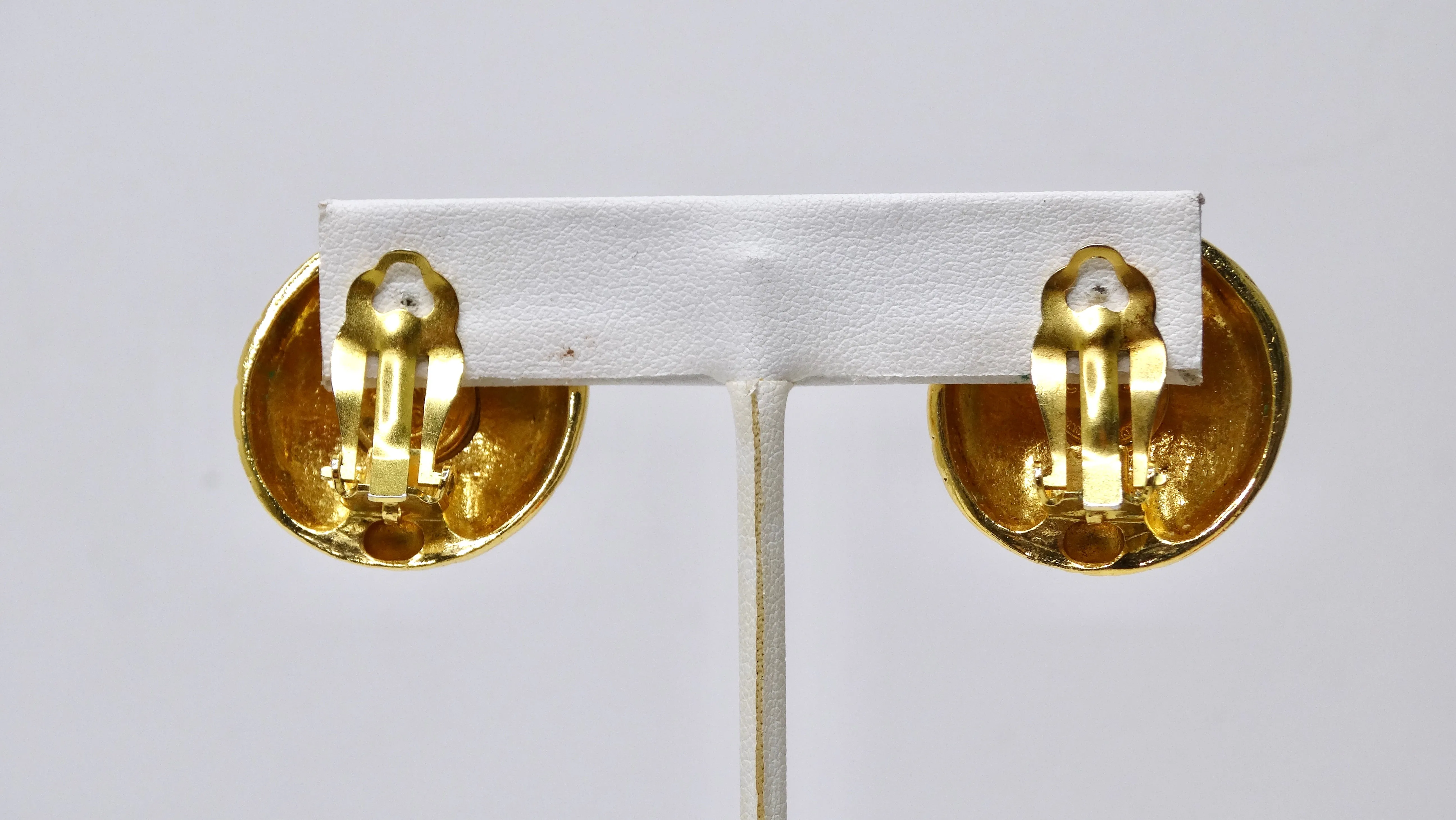 Chanel Monogram 1970's Rare Earrings