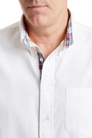 Chase Shirt White Oxford with Lighthouse Madras Trim