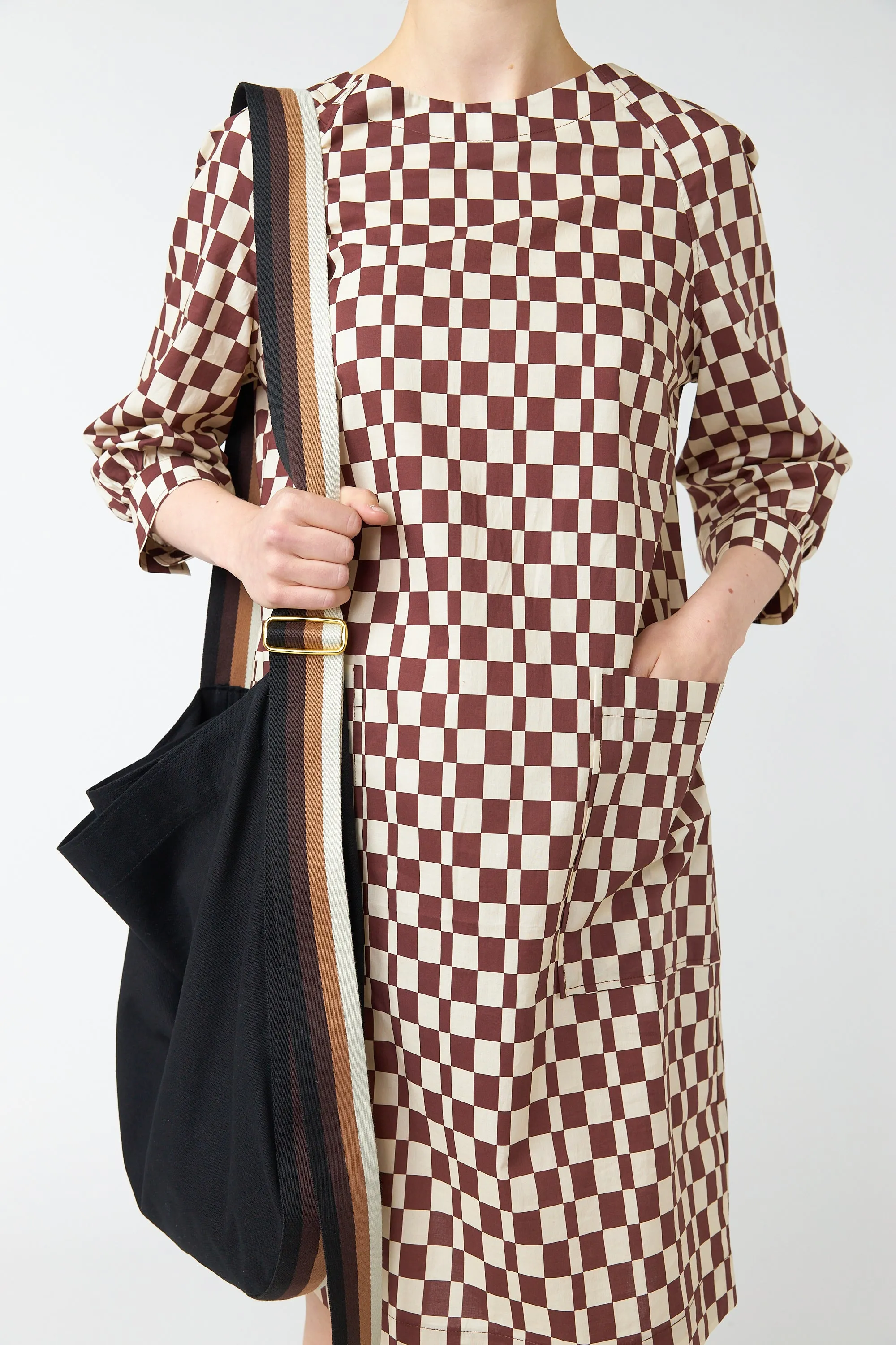 Checkers smock dress