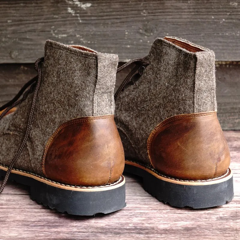 Cho Oyu Burel & Leather Lace-up Boots