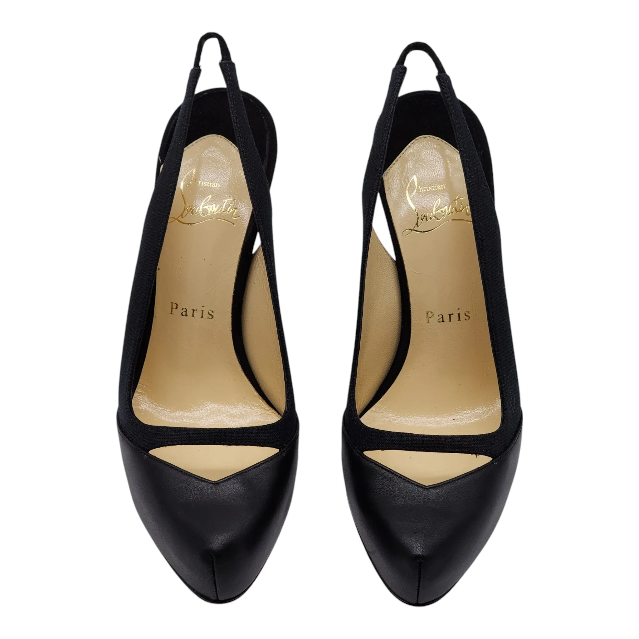 Christian Louboutin Sandy Pumps 120 - Fabric and Leather - Black 40.5