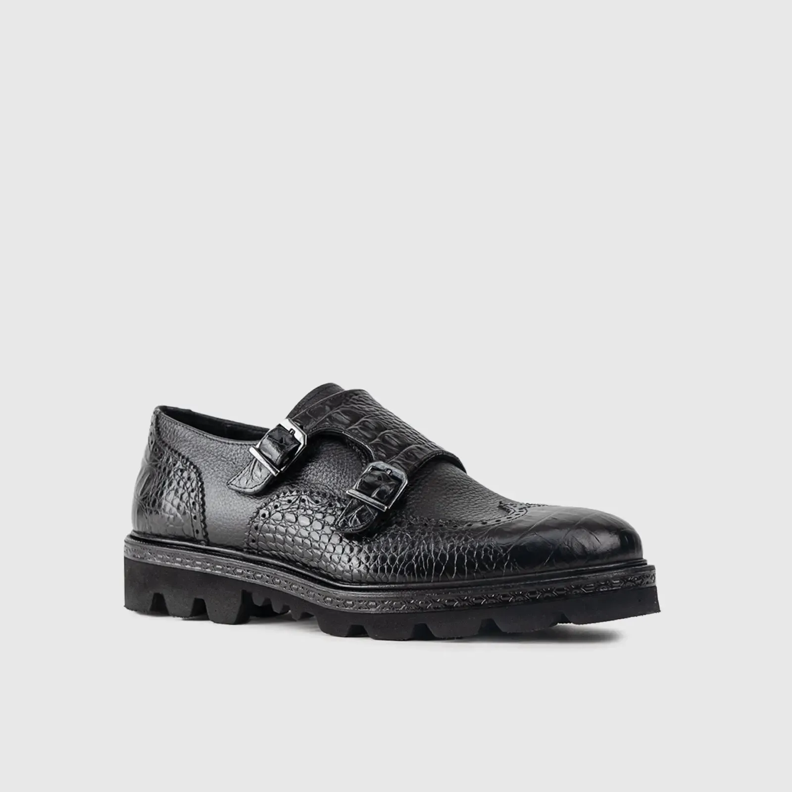 Chunky Sole Dress Loafers 312 Black