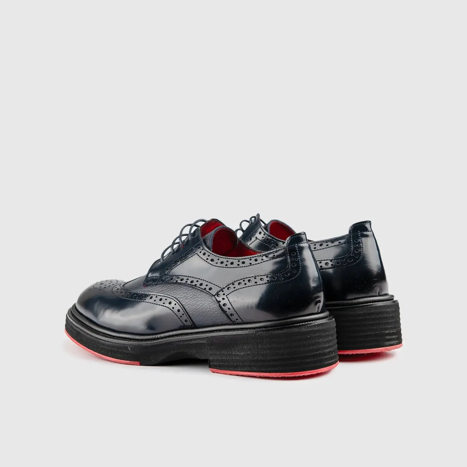 Chunky Sole Dress Oxfords Navy  4116