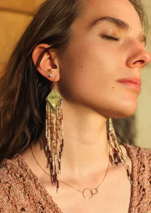 C.J. Walker Mauve Beaded Earrings