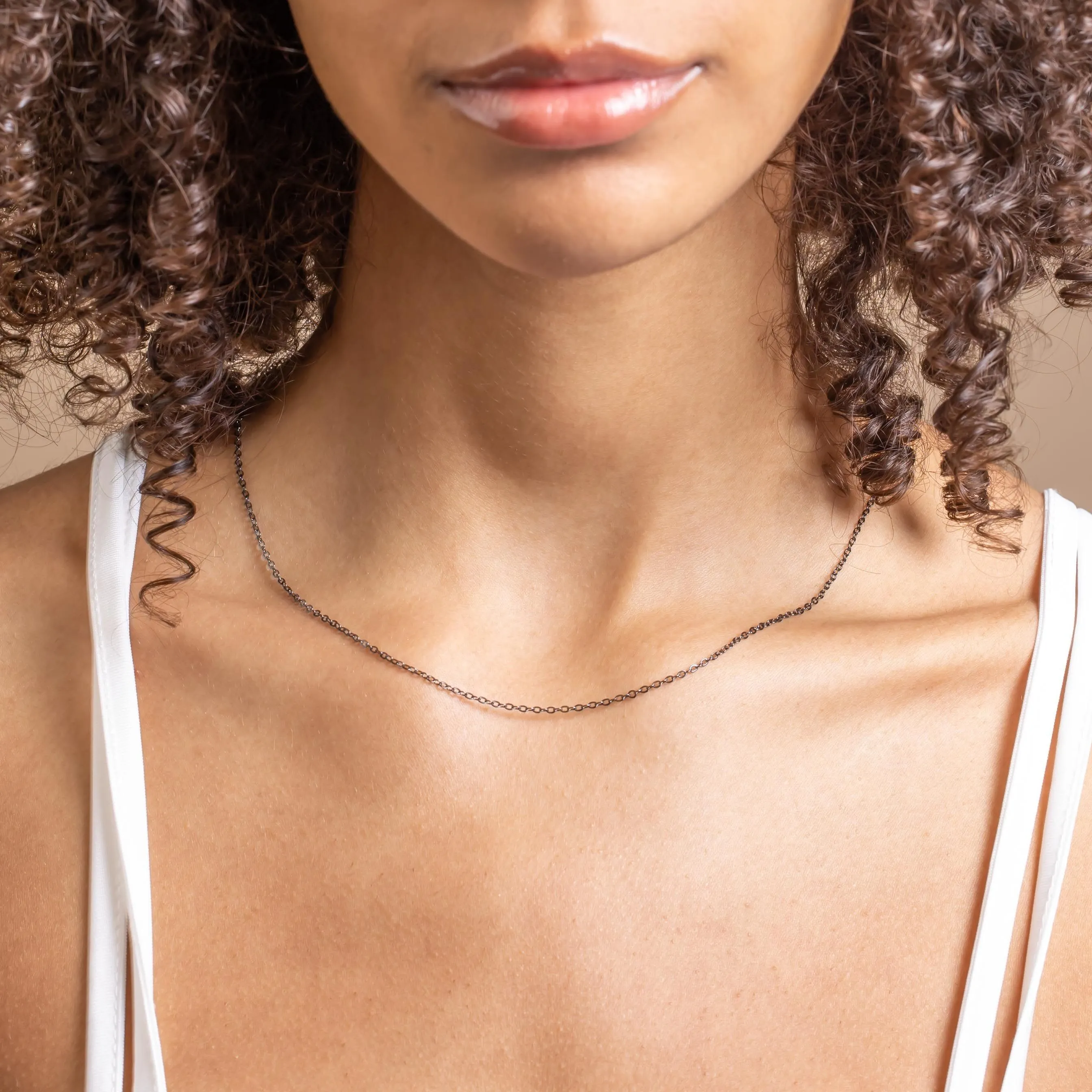 Classic Black Link Chain