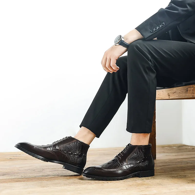 Classic English shoes For Men Comfortable Breathable Cowhide