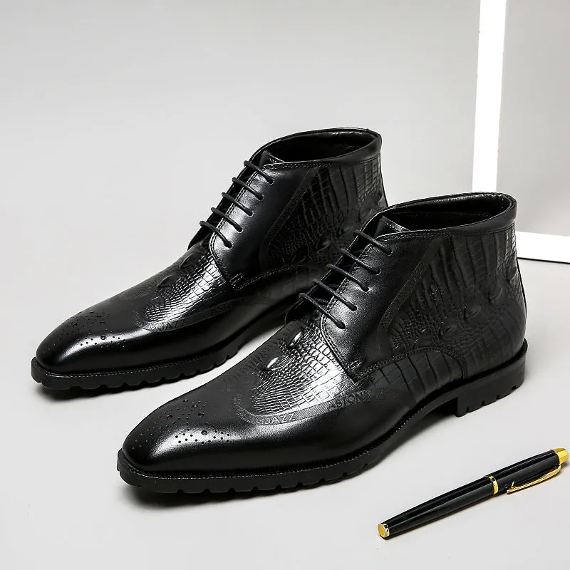 Classic English shoes For Men Comfortable Breathable Cowhide