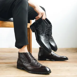 Classic English shoes For Men Comfortable Breathable Cowhide