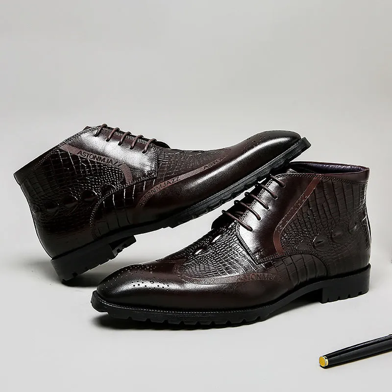 Classic English shoes For Men Comfortable Breathable Cowhide