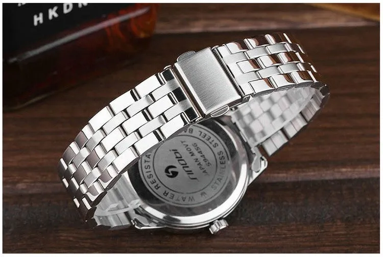 Classic Full stainless Steel Business Quartz Watch