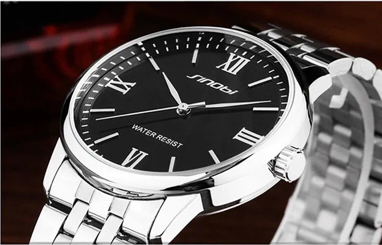 Classic Full stainless Steel Business Quartz Watch