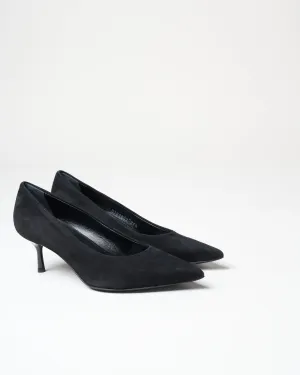 classic pump - black suede