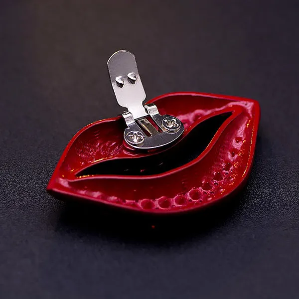 Classic Red Lips Crystal Shoe Clip