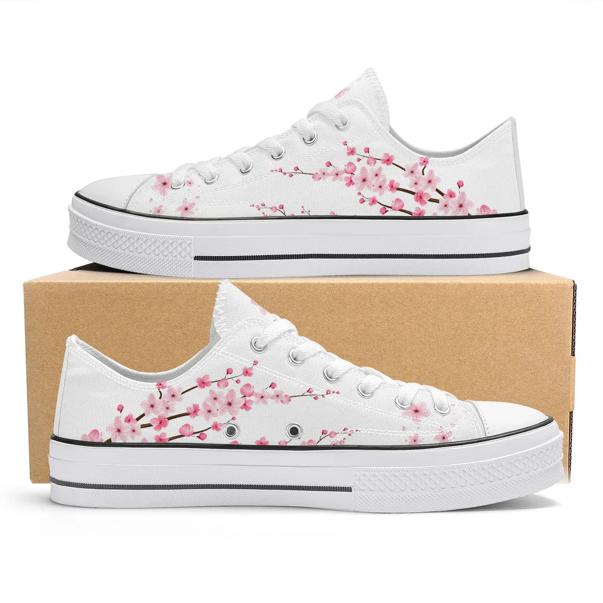 Classic Sakura Low Top Canvas Shoes