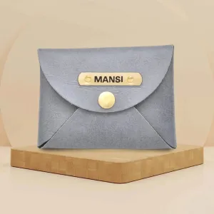 Classy Leather Customized Business-Visitng Card Holder (Grey)