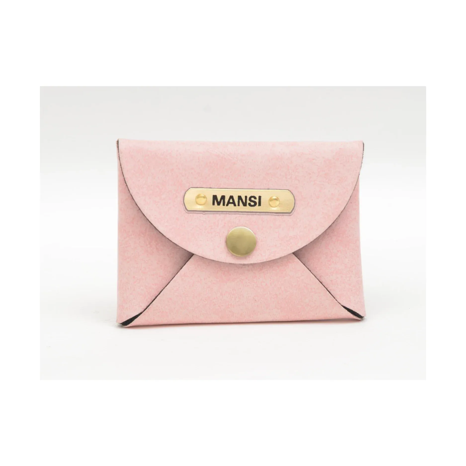 Classy Leather Customized Business-Visitng Card Holder (Pink)
