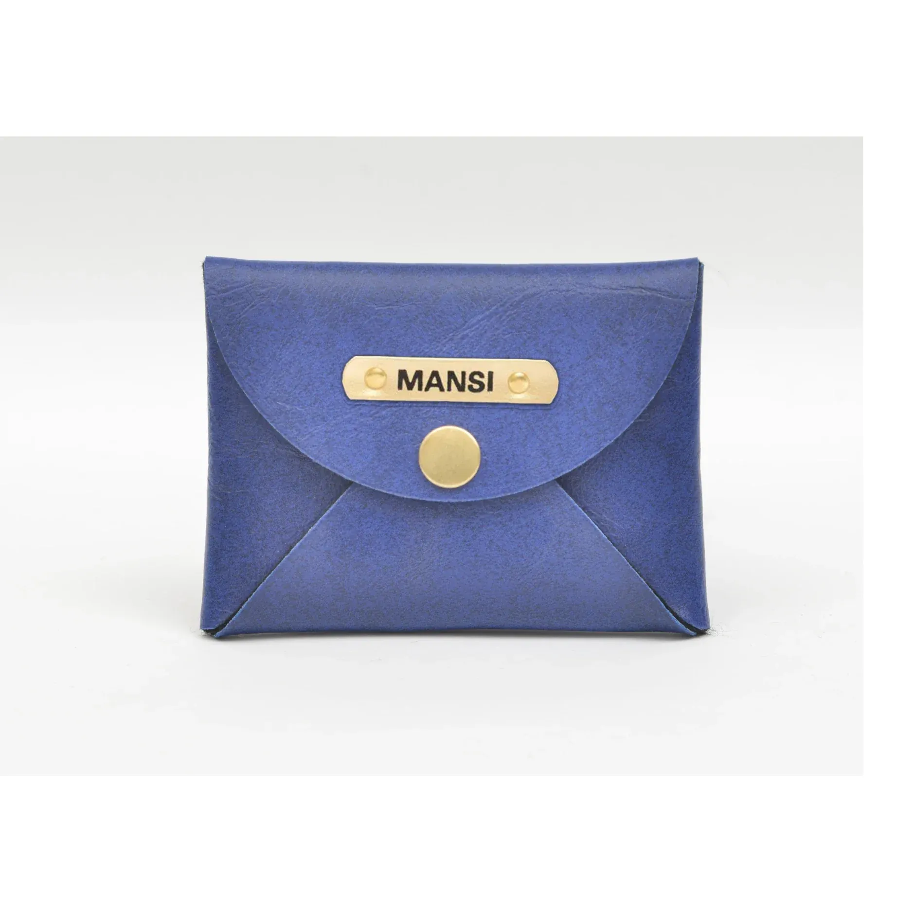 Classy Leather Customized Business-Visitng Card Holder (Royal Blue)