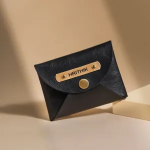 Classy Leather Customized Business-Visitng Card Holder(Black)