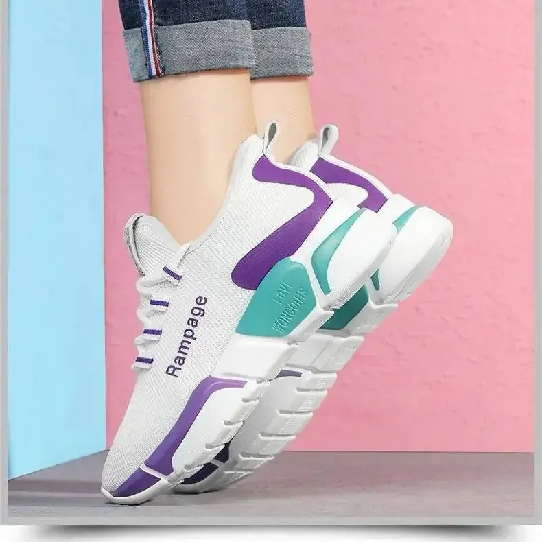 Comfortable Women's Lightweight Lace-Up Shoes - Spring & Autumn