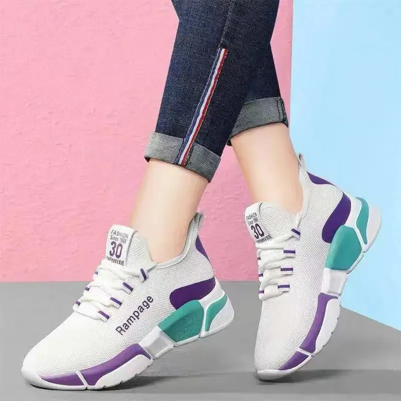 Comfortable Women's Lightweight Lace-Up Shoes - Spring & Autumn