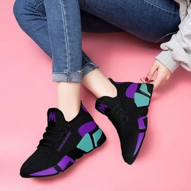 Comfortable Women's Lightweight Lace-Up Shoes - Spring & Autumn