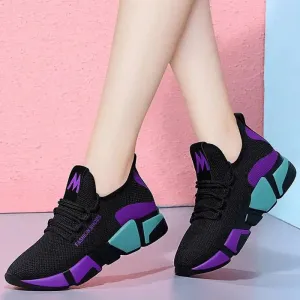 Comfortable Women's Lightweight Lace-Up Shoes - Spring & Autumn