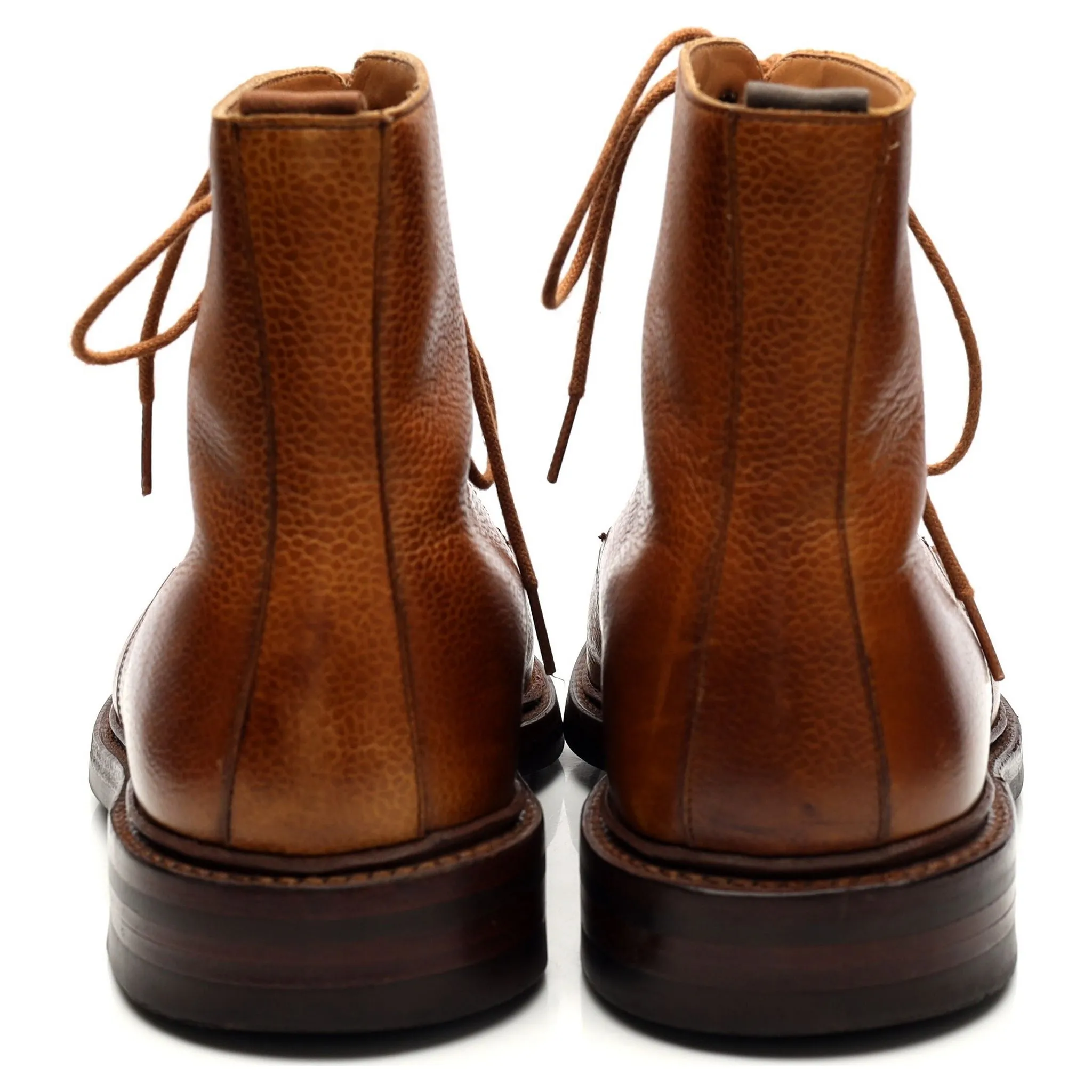 'Coniston' Tan Brown Grain Leather Boots UK 9.5 D
