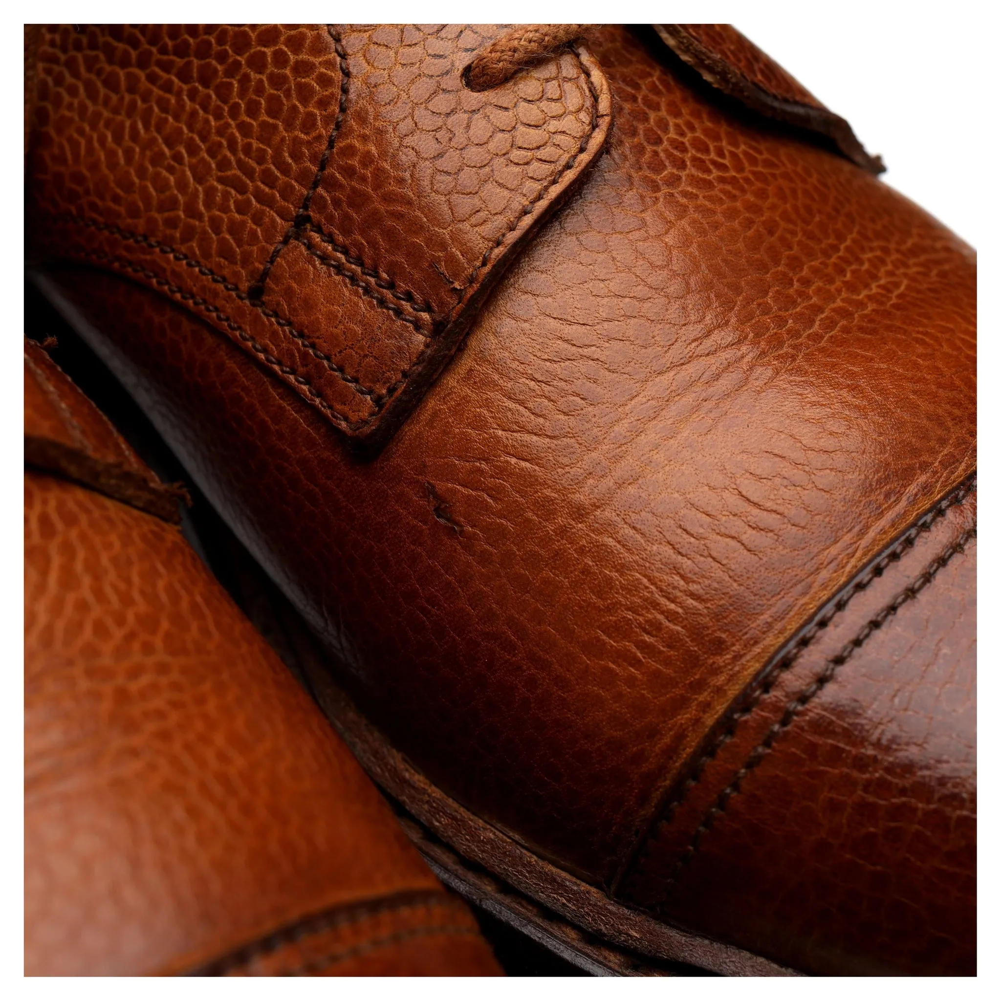 'Coniston' Tan Brown Grain Leather Boots UK 9.5 D