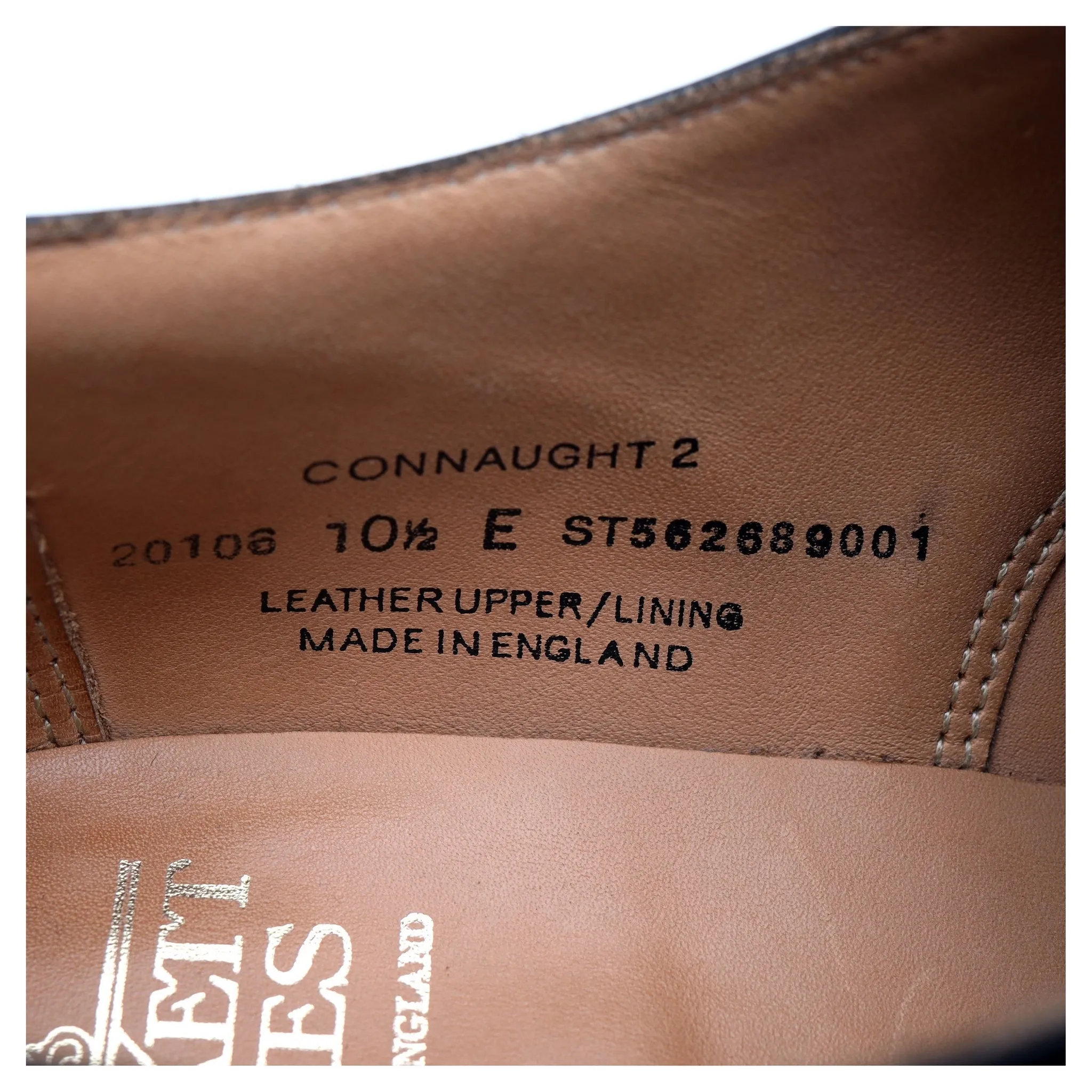 'Connaught 2' Black Leather Oxford UK 10.5 E
