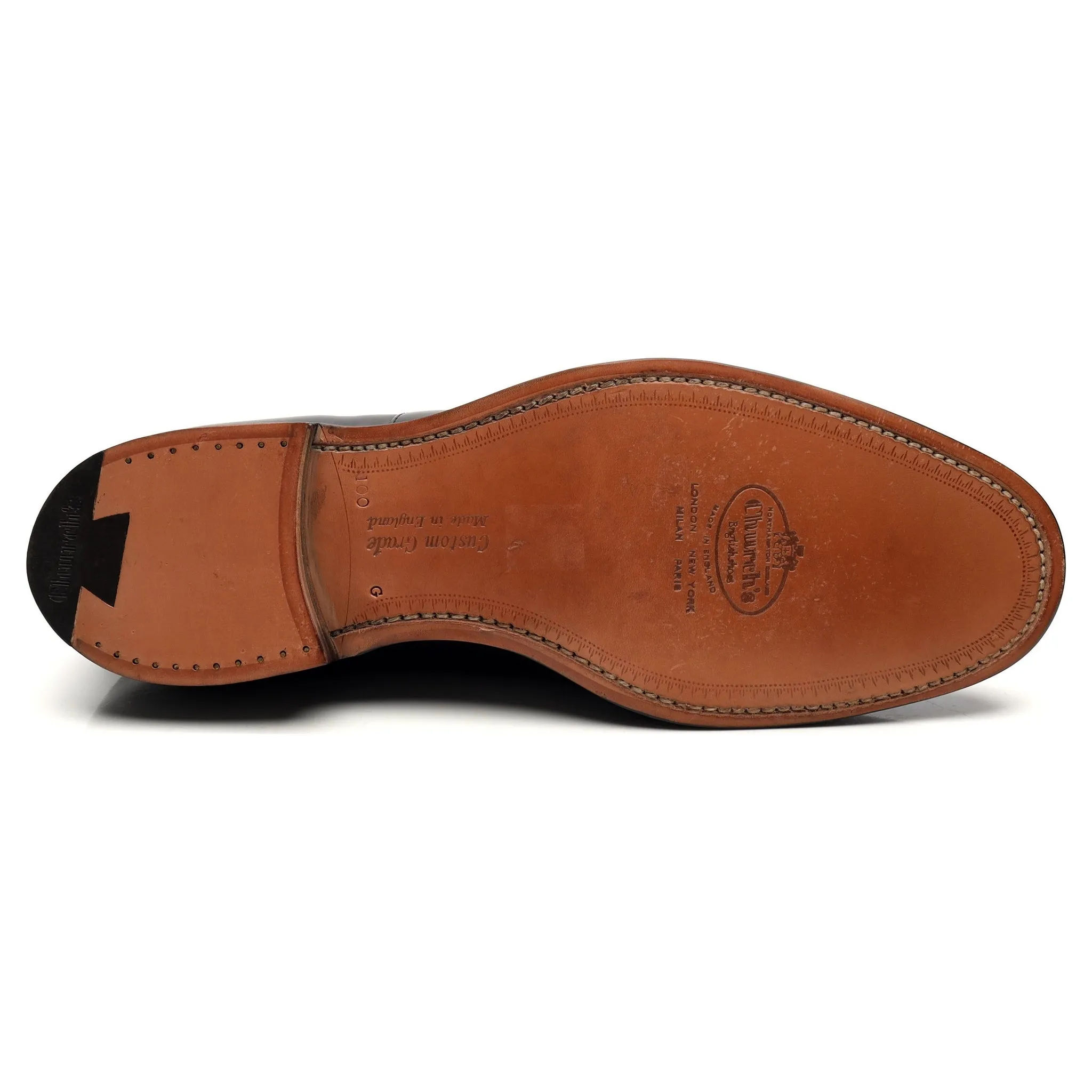 'Consul' Black Leather Oxford UK 10 G