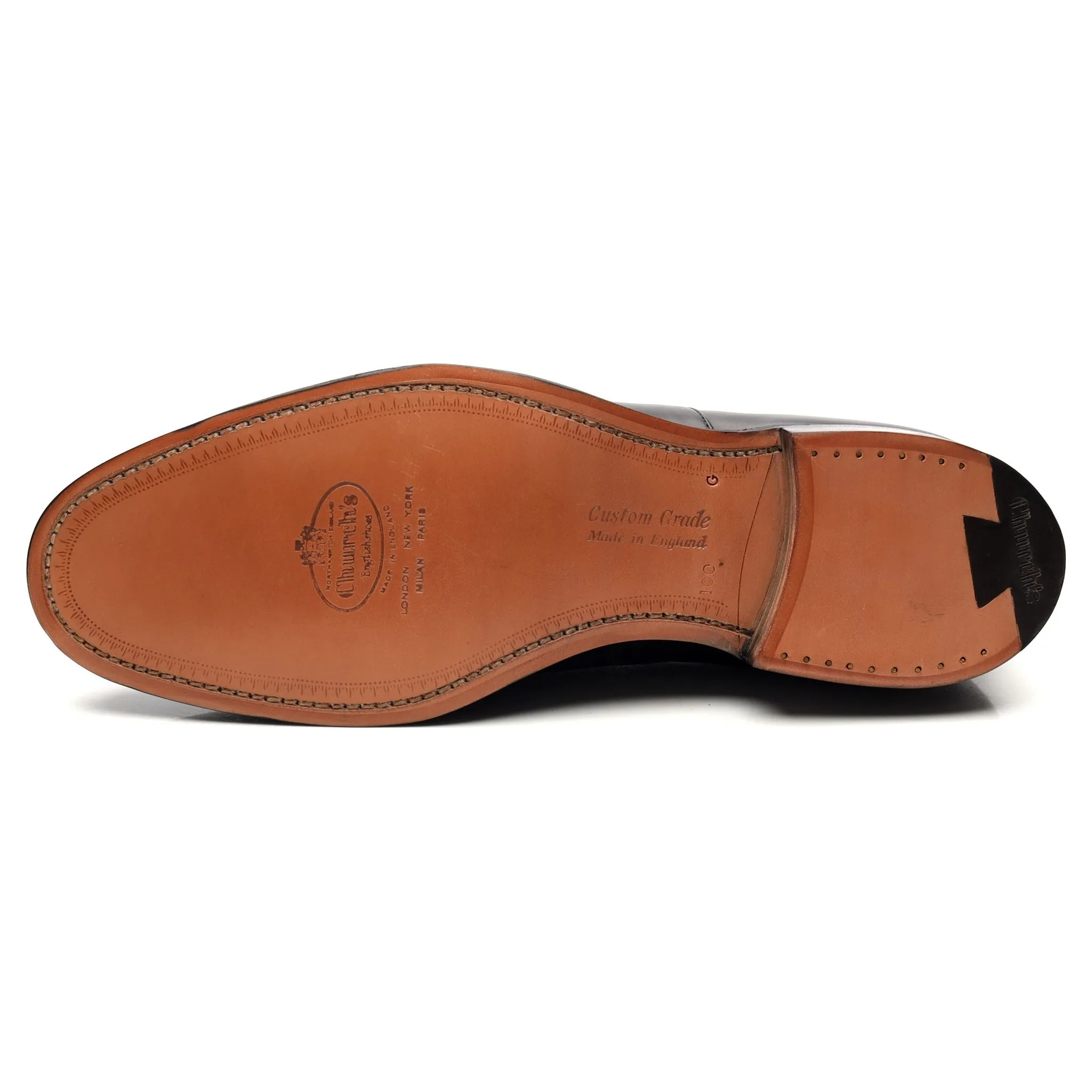 'Consul' Black Leather Oxford UK 10 G