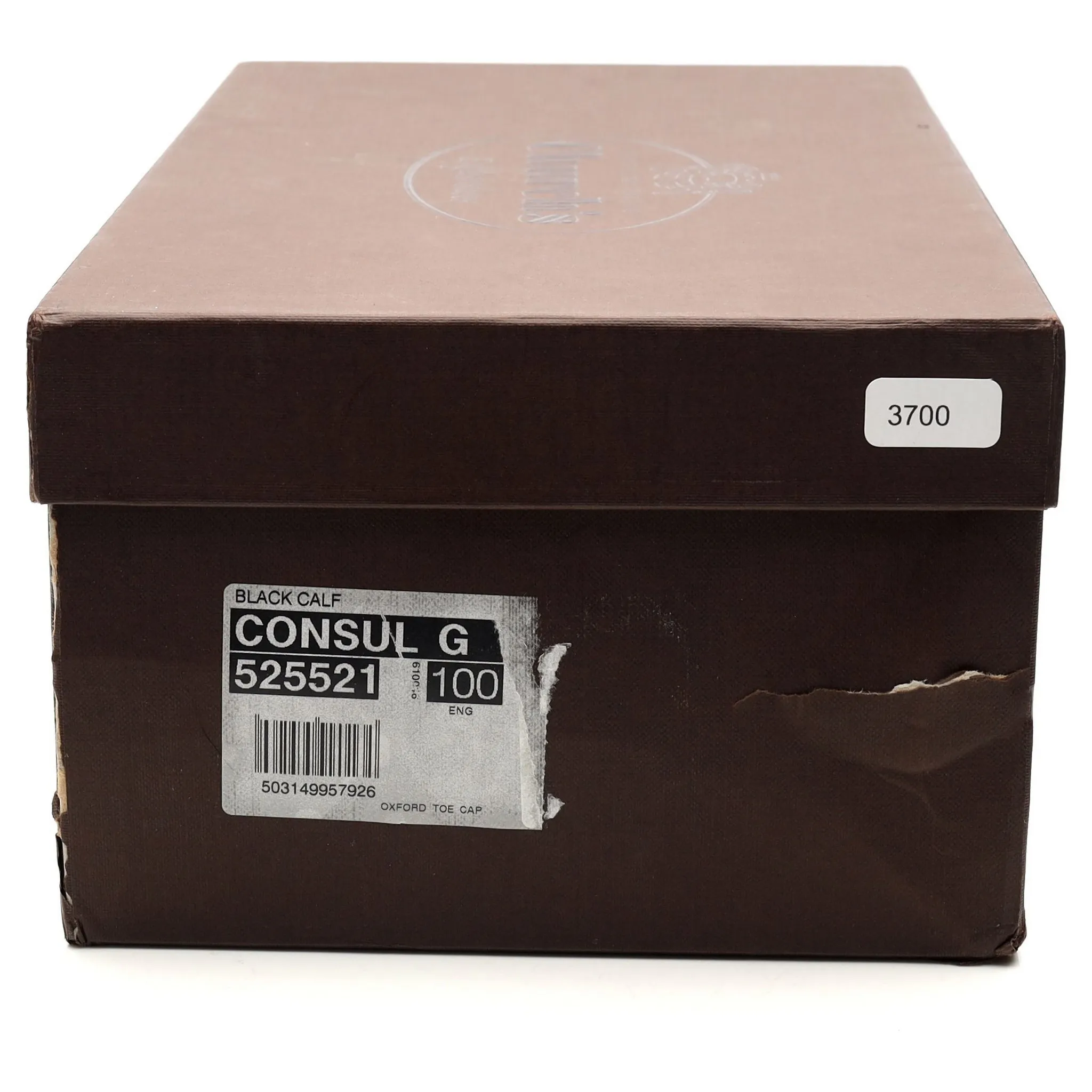 'Consul' Black Leather Oxford UK 10 G