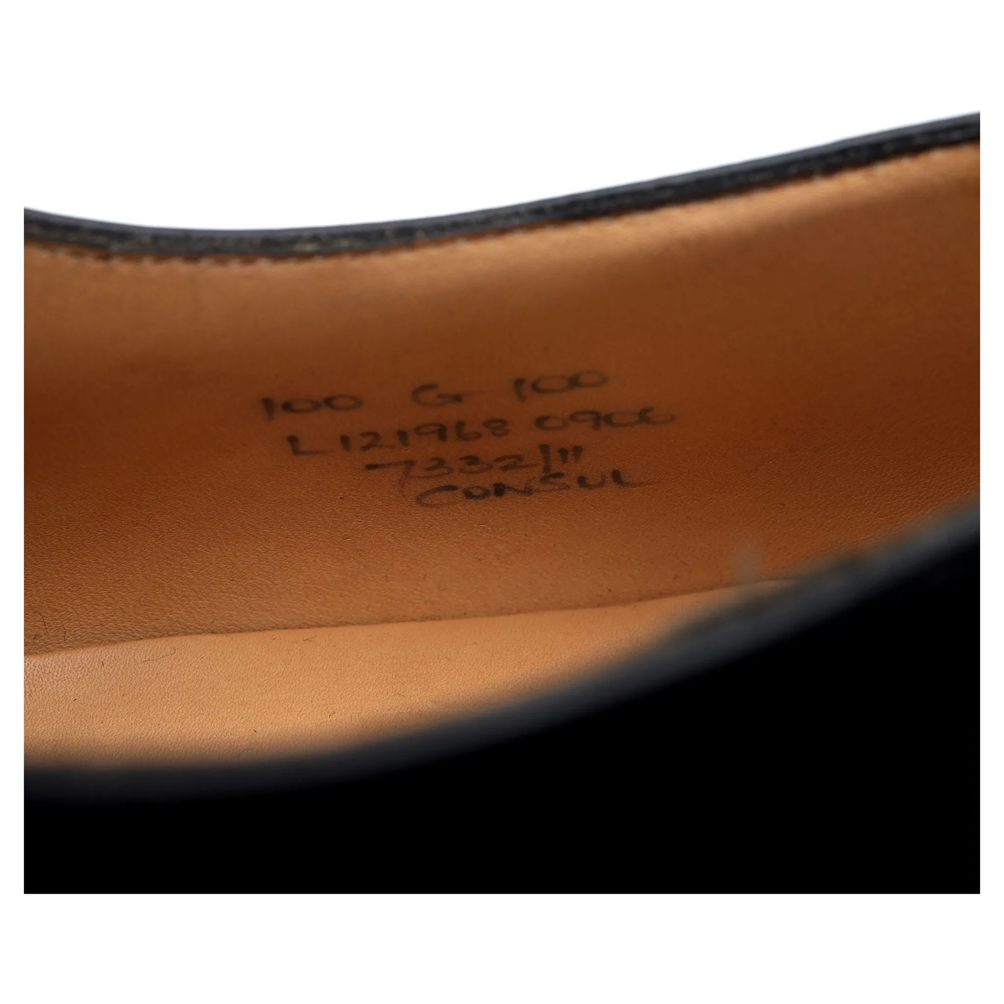 'Consul' Black Leather Oxford UK 10 G