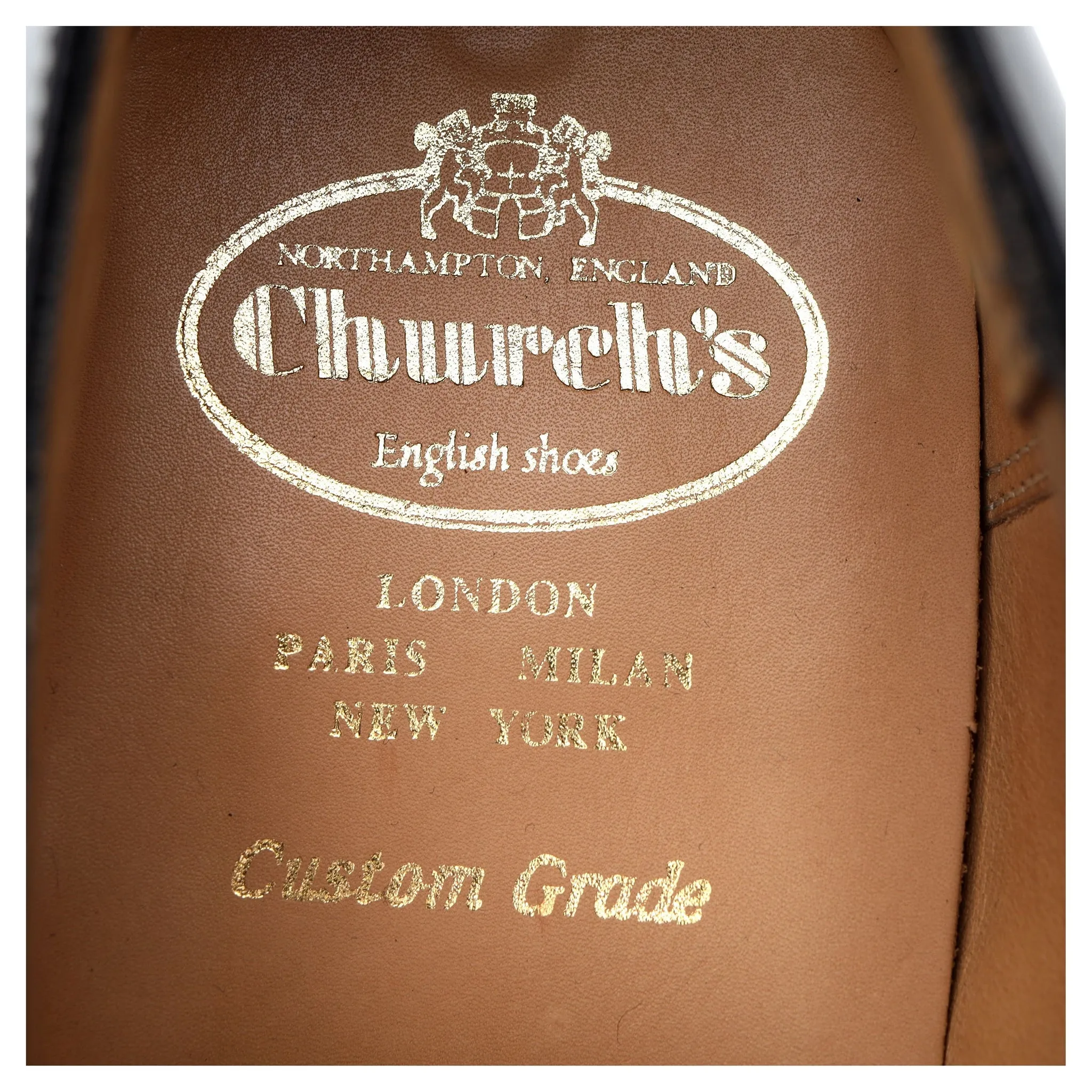 'Consul' Black Leather Oxford UK 10 G