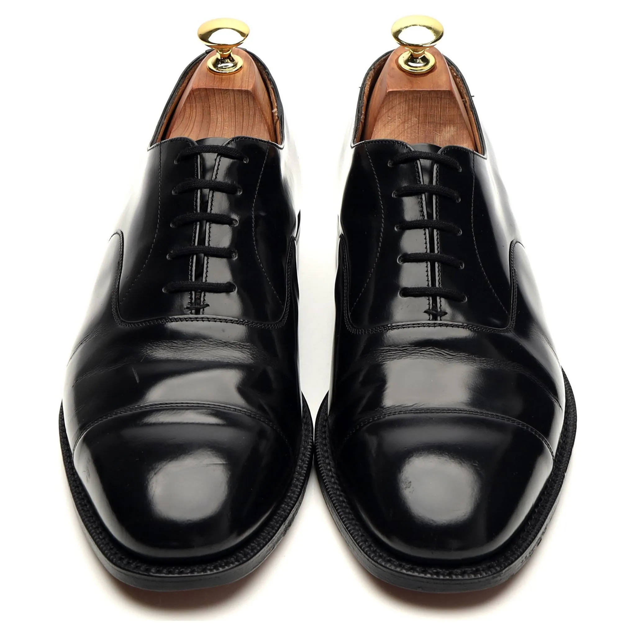 'Consul' Black Leather Oxford UK 8 F