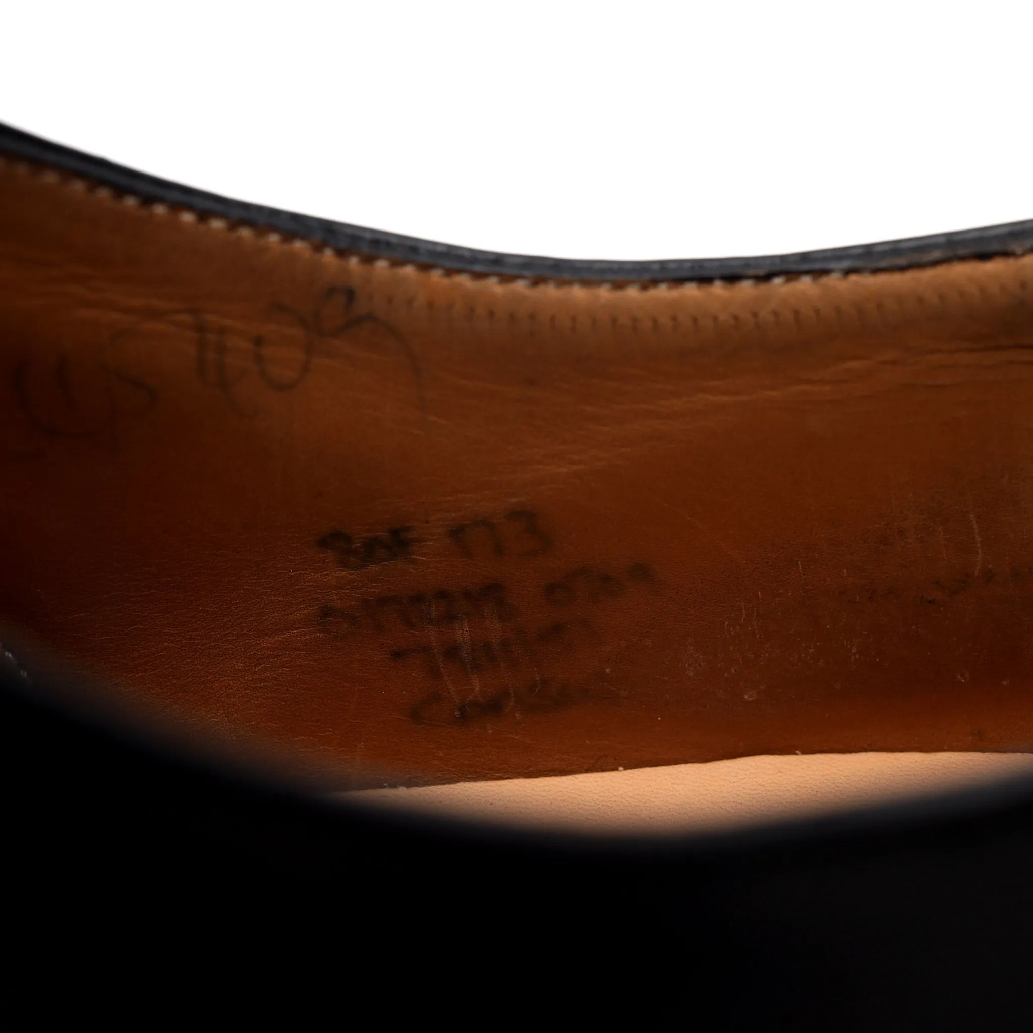 'Consul' Black Leather Oxford UK 8 F