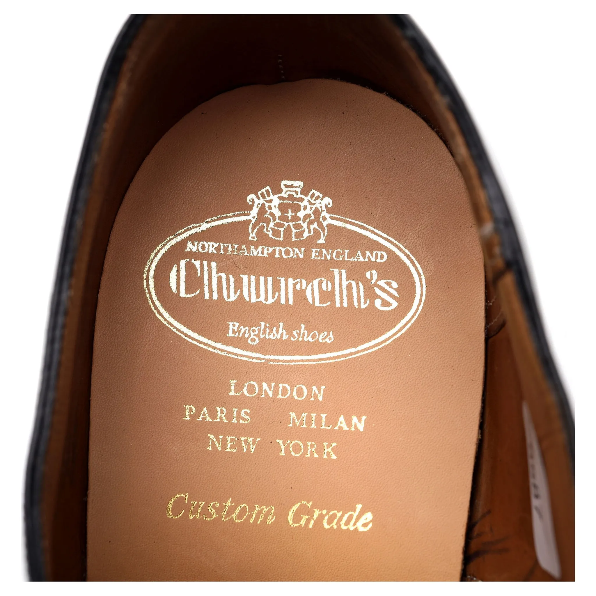 'Consul' Black Leather Oxford UK 8 F
