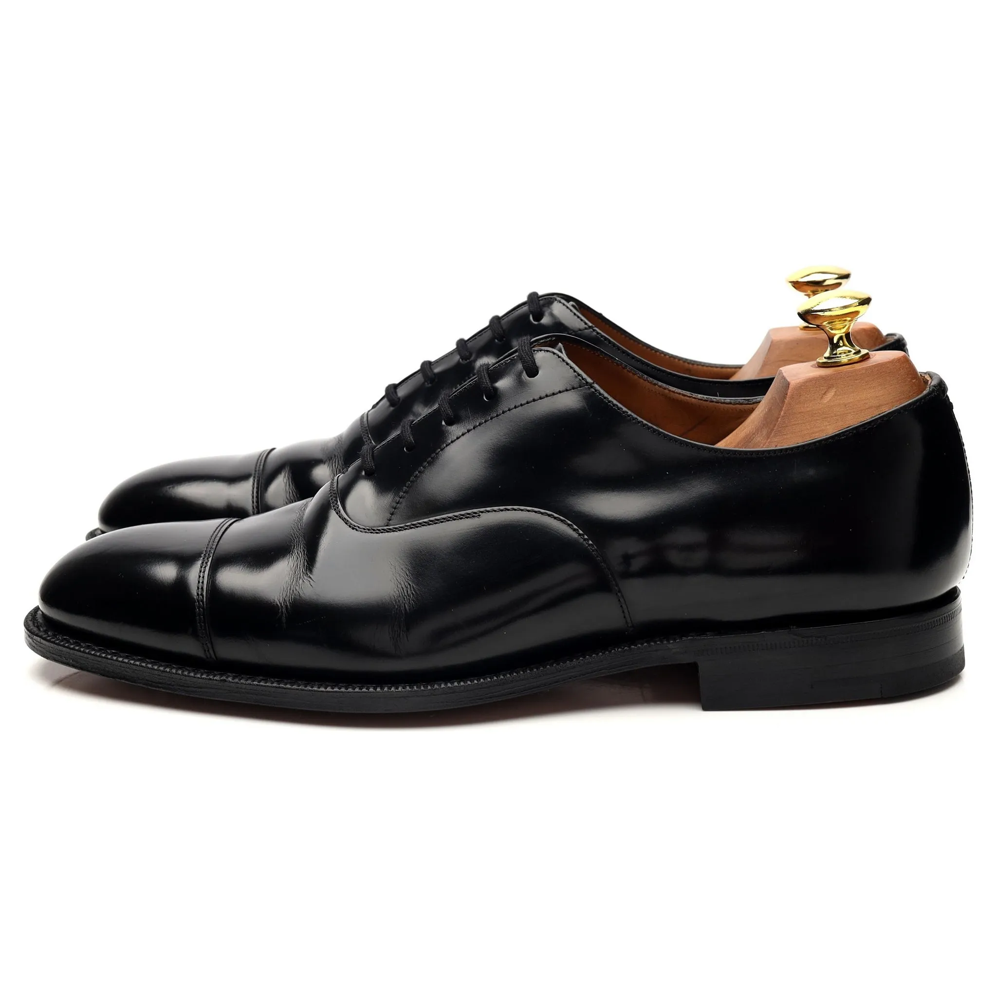 'Consul' Black Leather Oxford UK 8 F