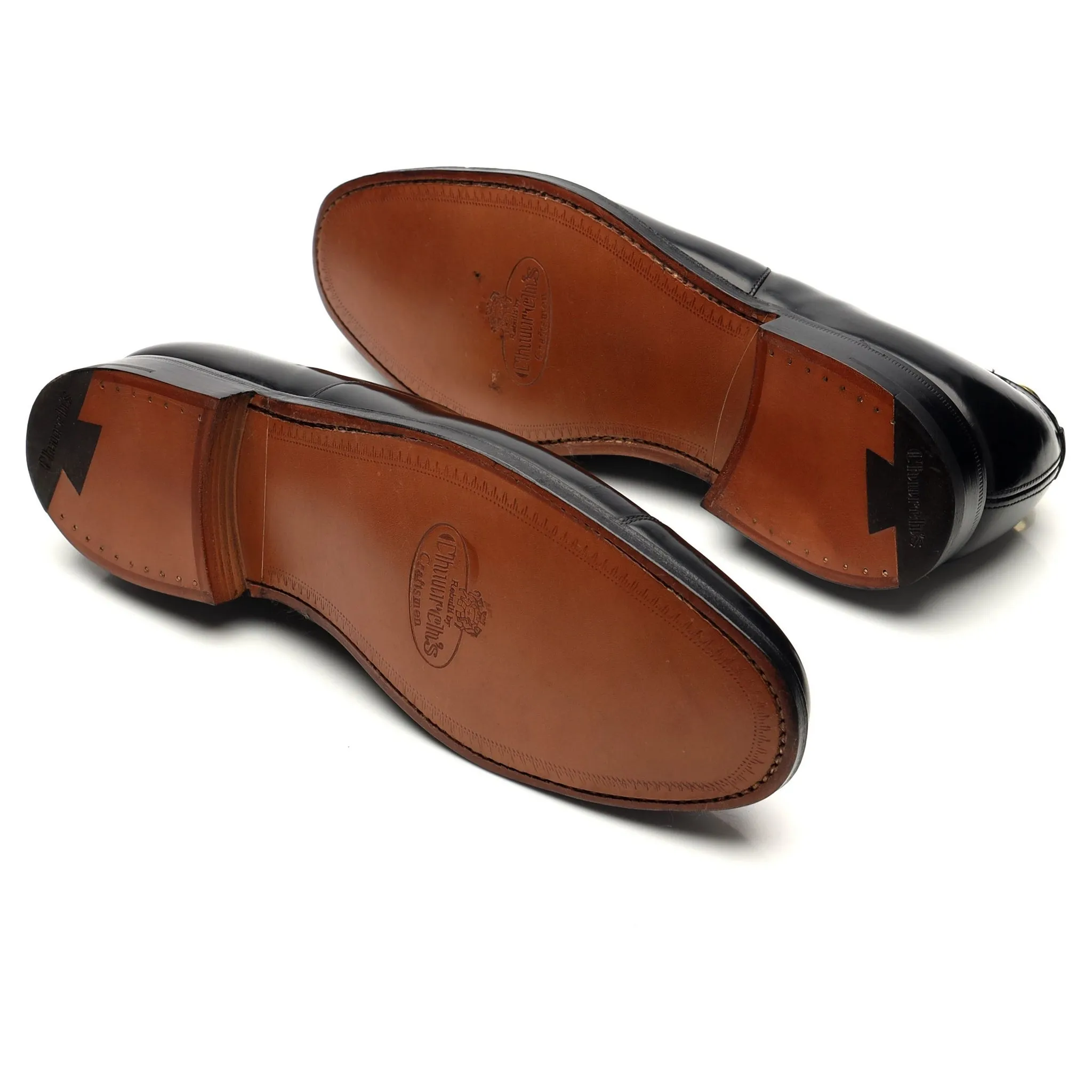 'Consul' Black Leather Oxford UK 8 F