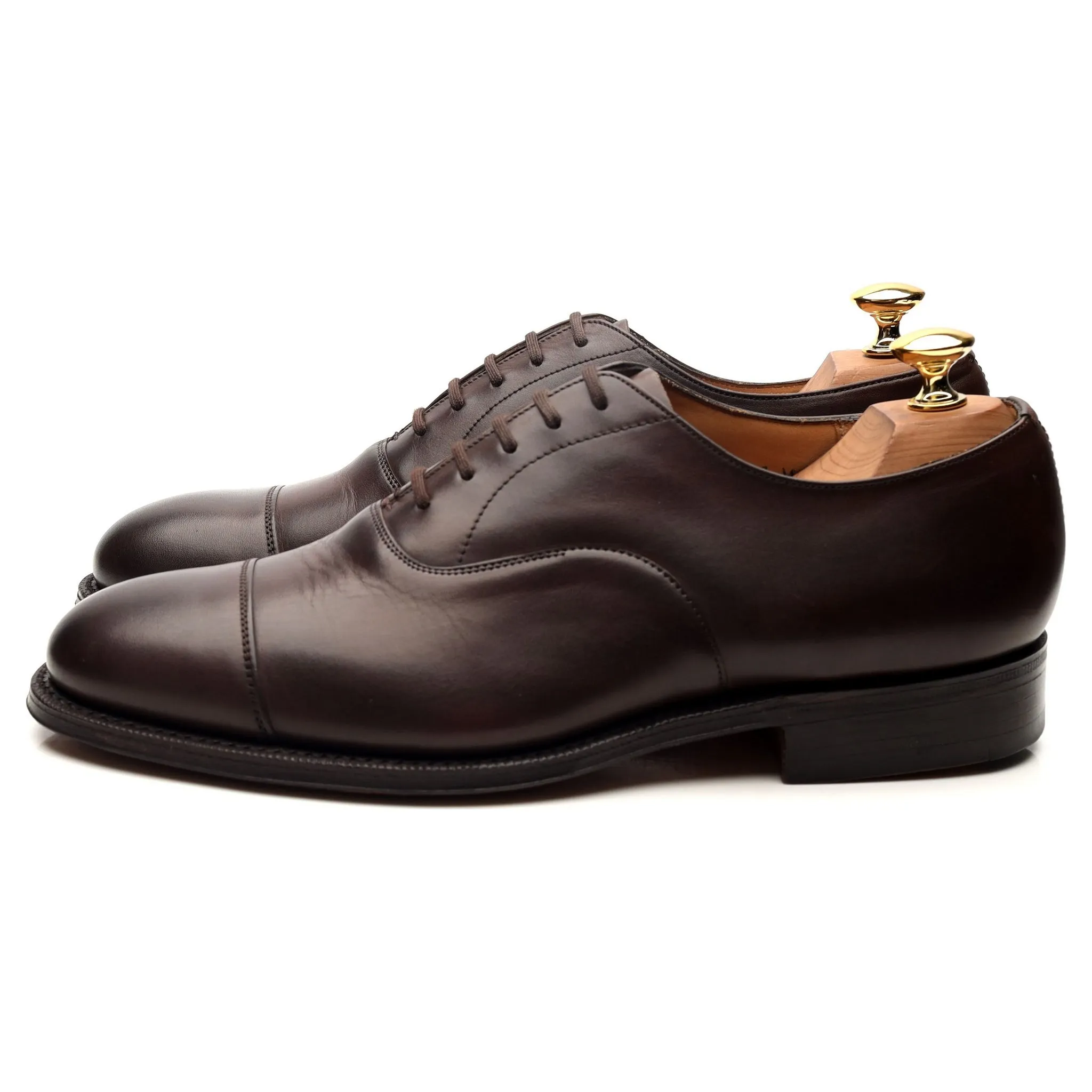 'Consul' Dark Brown Leather Oxford UK 7 G